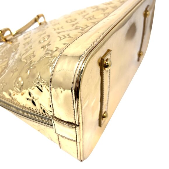 LOUIS VUITTON Vintage Monogram Miroir Alma GM Gold Tote Bag Patent [106435] - Picture 7 of 16